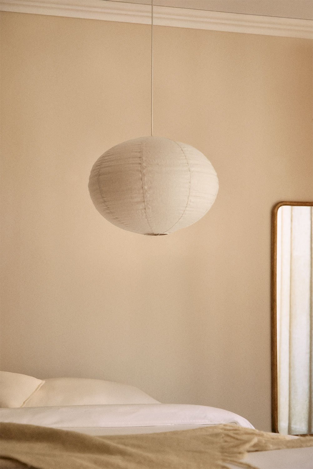 Elijah linen ceiling lamp, gallery image 1