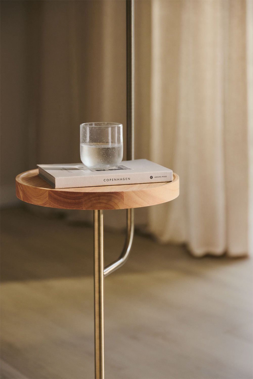 Agueda floor lamp with auxiliary table, gallery image 3