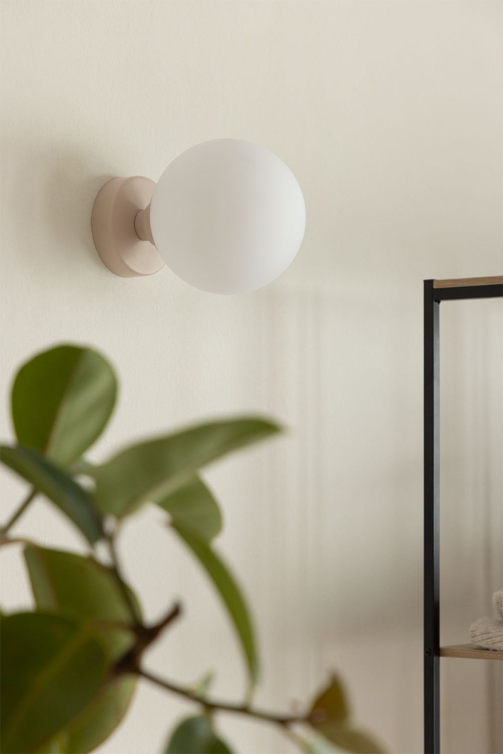 Uvol Traditional stainless steel wall light with crystal ball, gallery image 2