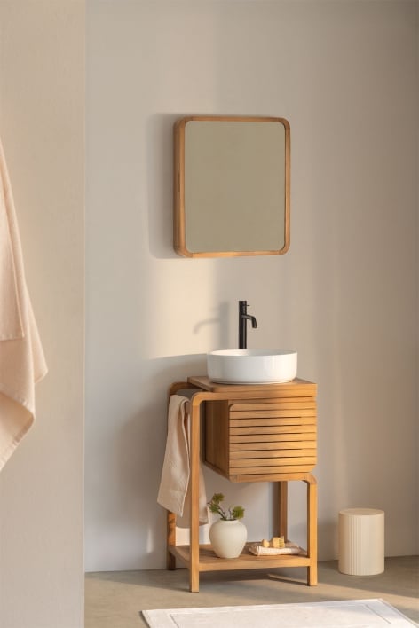 Bradley teak wood bathroom furniture set