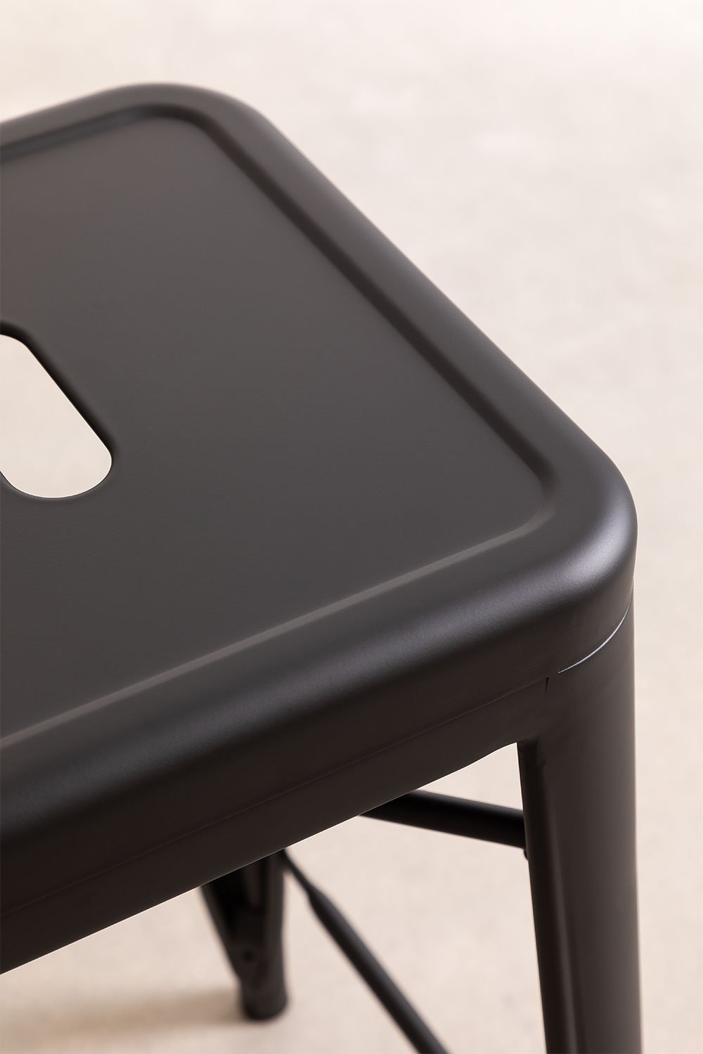 Stackable high stool in Lix steel, gallery image 2