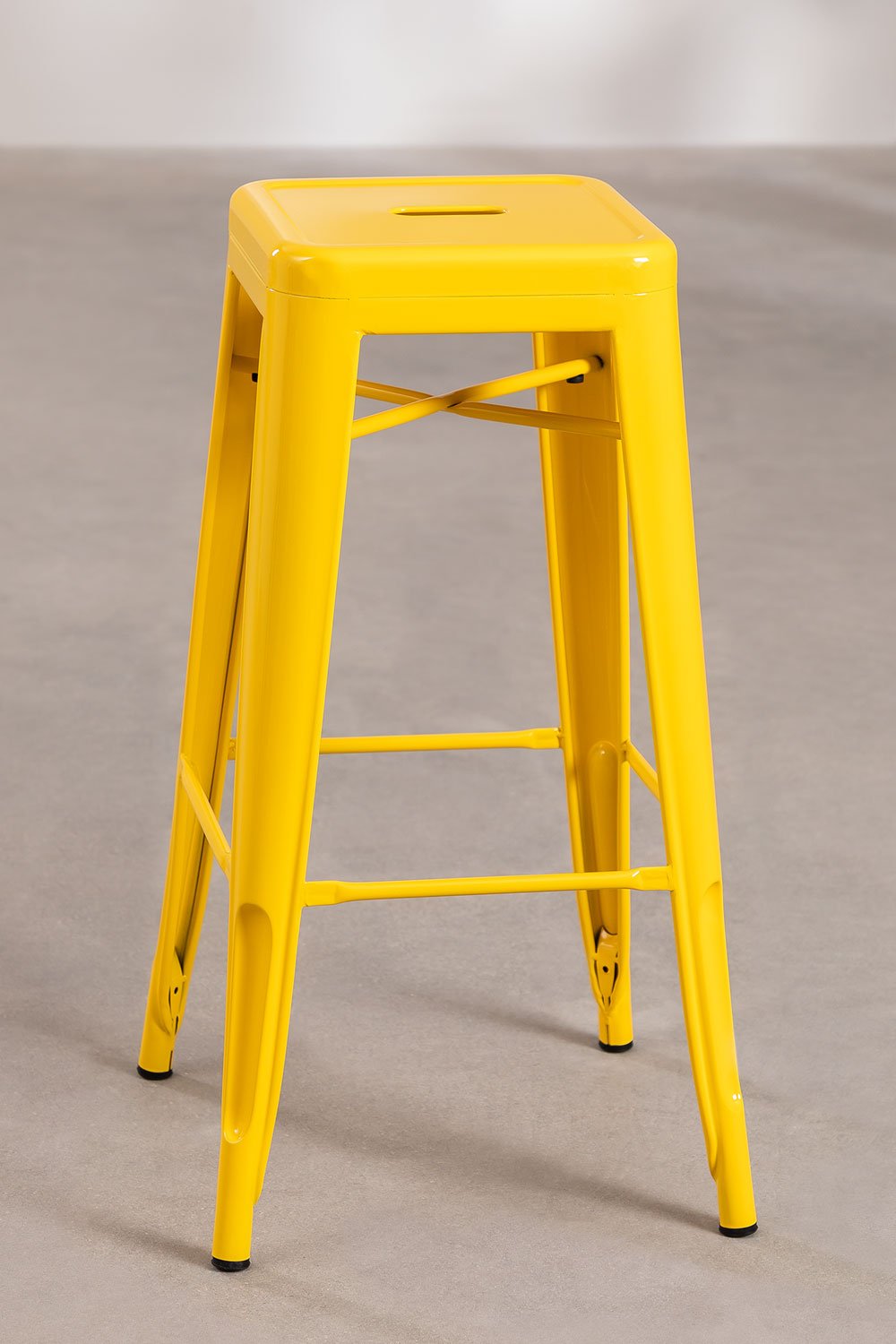Pack of 2 stackable high stools in Lix steel, gallery image 4