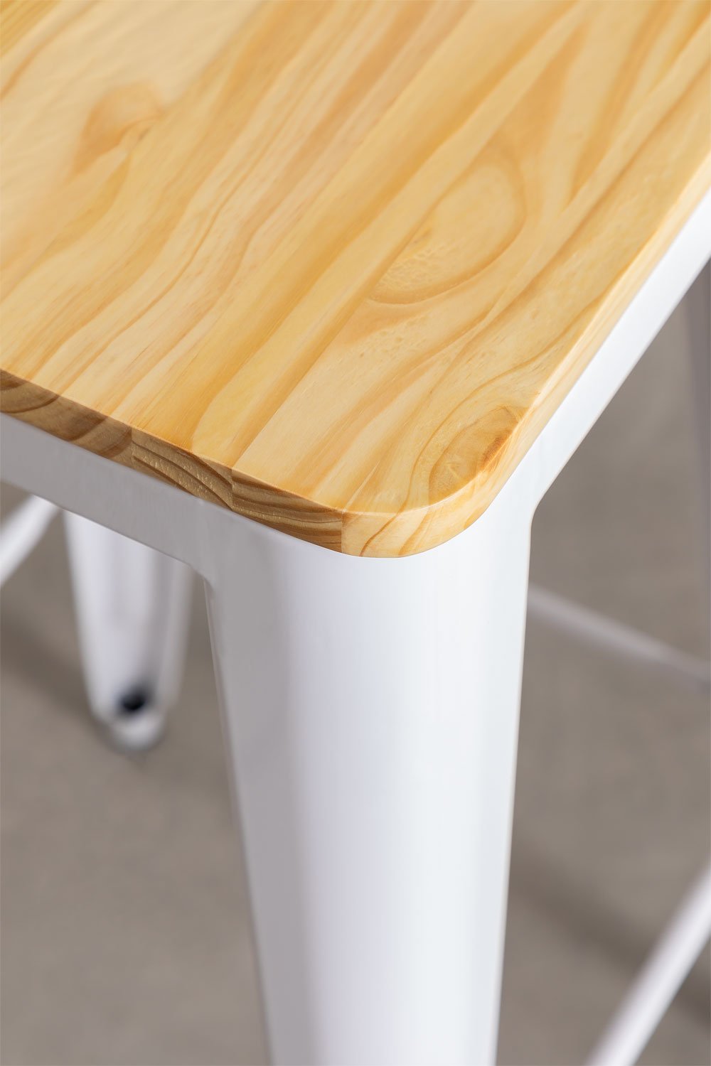 Pack of 2 stackable high stools in Lix steel, gallery image 3