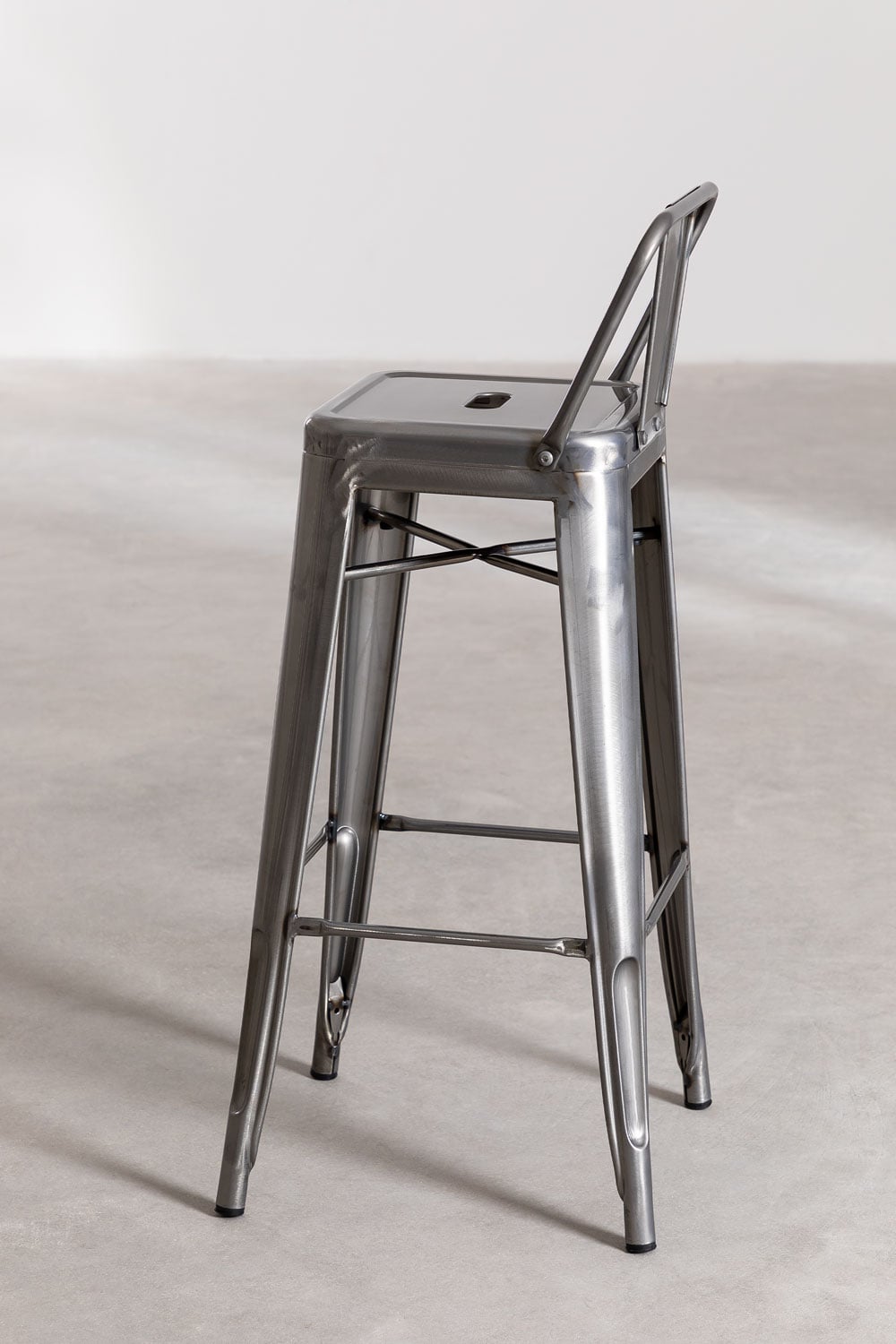 Pack of 2 high stools ↑75 cm with Lix steel backrest, gallery image 4