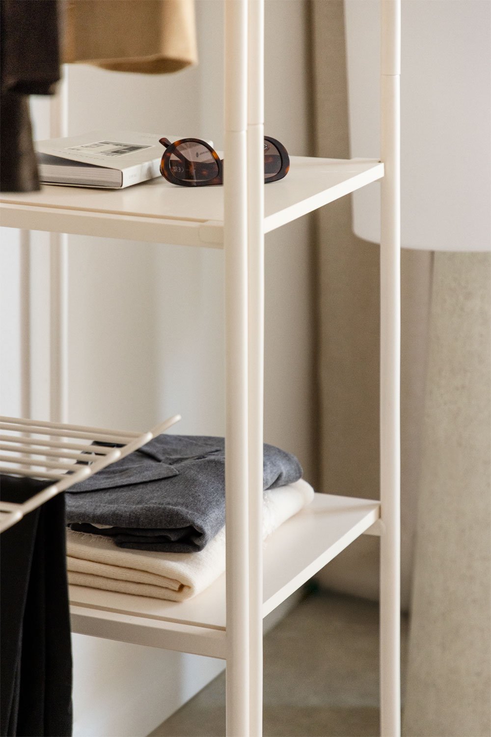 Elviah 2-piece open modular wardrobe with iron shelf, gallery image 2