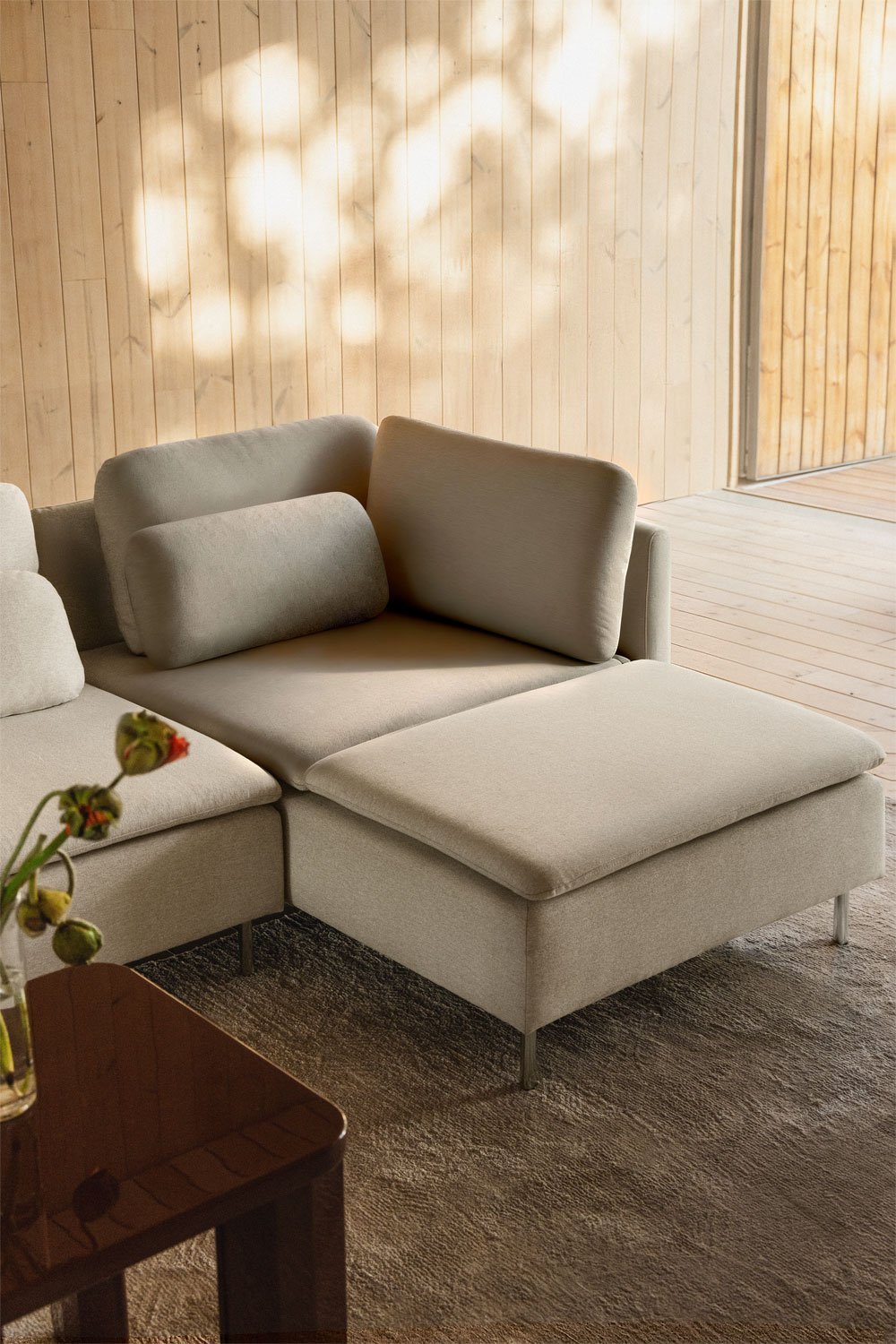 Right chaise longue module with armrests for Oriol modular sofa, gallery image 1