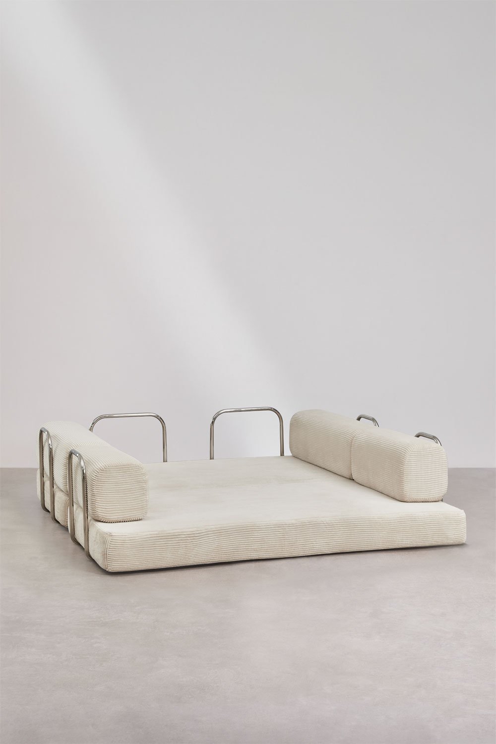 Vacuum-packed 2-seater velvet sofa bed Igone, gallery image 8