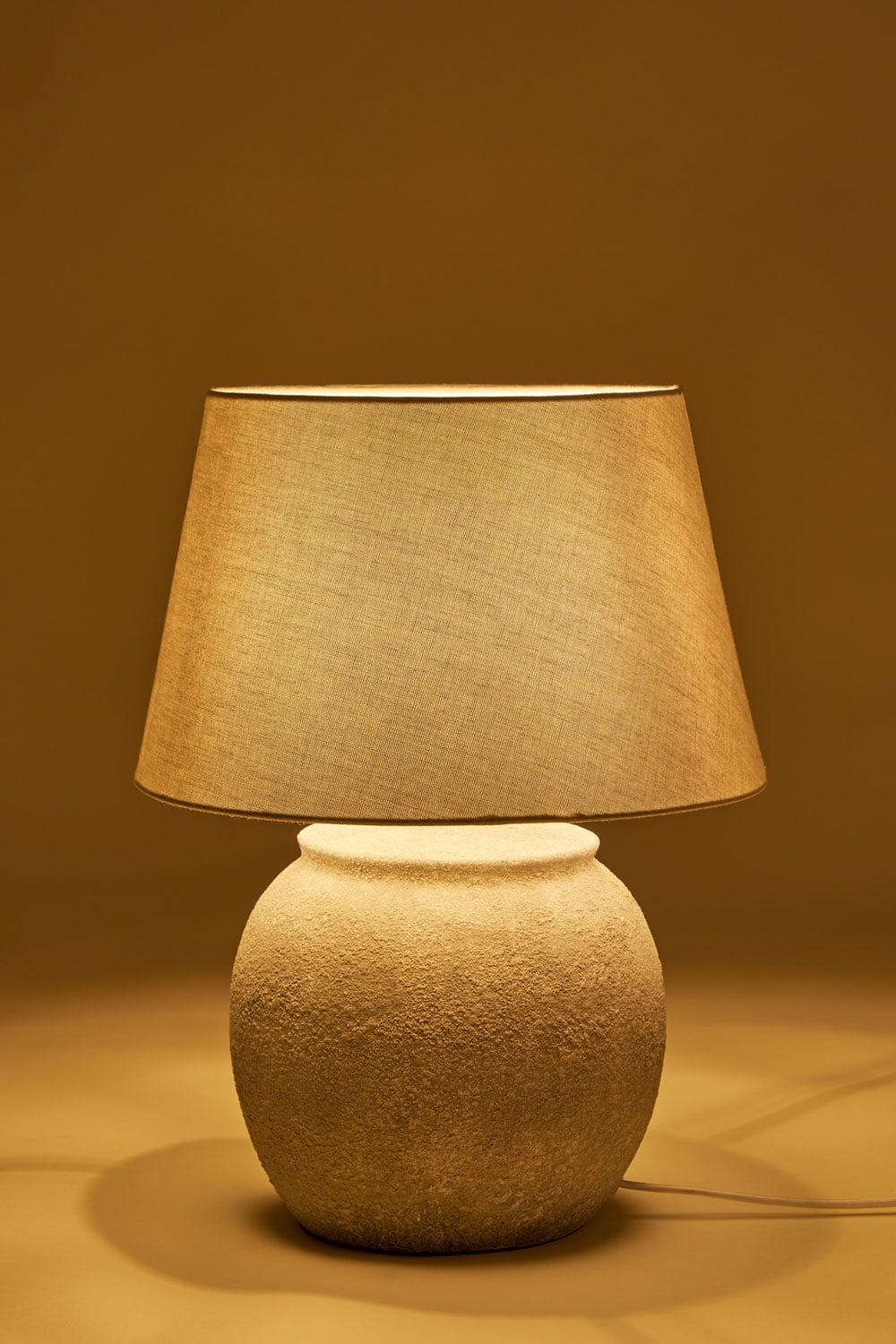 Kenaris ceramic and linen table lamp, gallery image 2