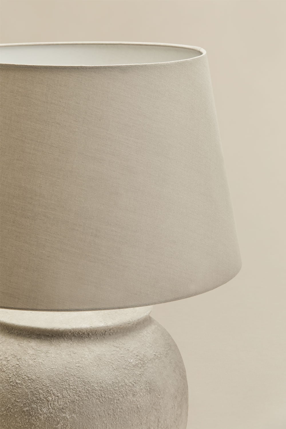 Kenaris ceramic and linen table lamp, gallery image 3