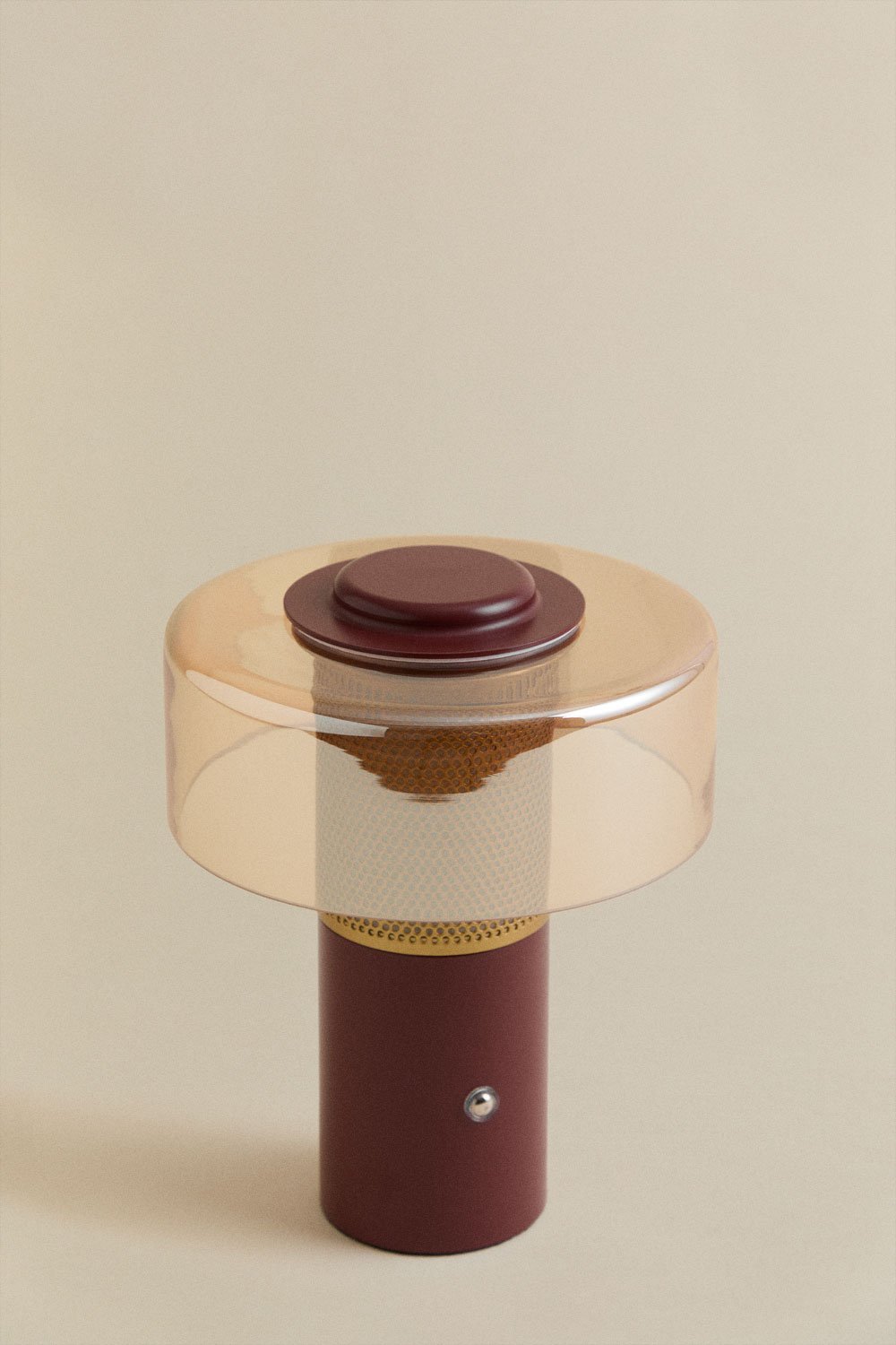 Elfriede Wireless LED Outdoor Table Lamp in Glass and Steel, gallery image 2