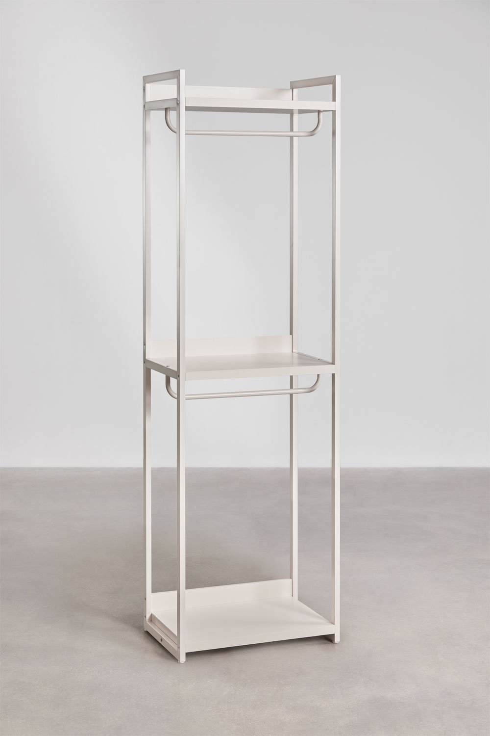 Velunis 4-piece open modular wardrobe with iron shoe rack, gallery image 5