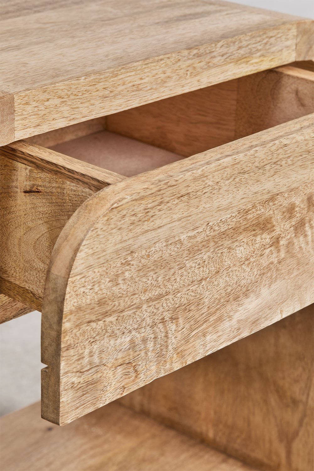 Pack of 2 bedside tables 45x30 cm in mango wood and MDF Shelby, gallery image 6