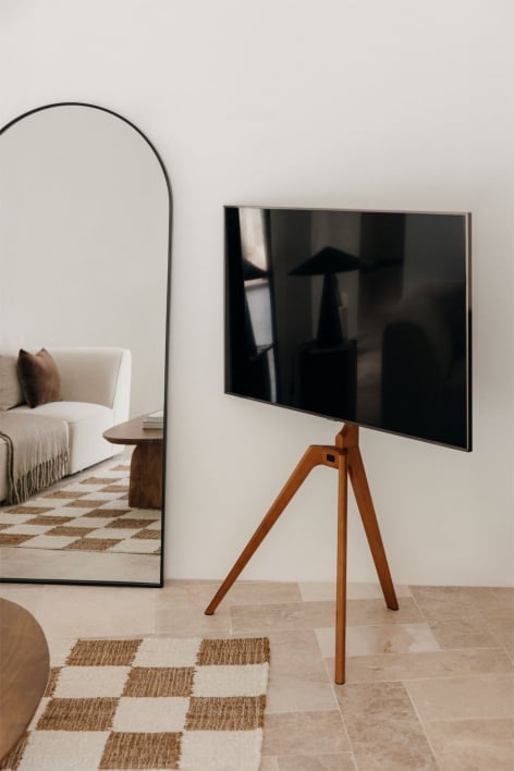 Curtiz Steel and Wood TV Tripod Floor Stand