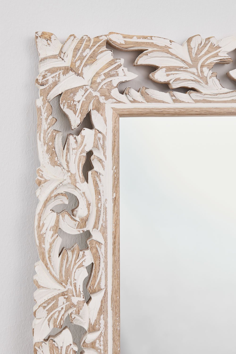 Rectangular wall mirror in mango wood Arnas, gallery image 5