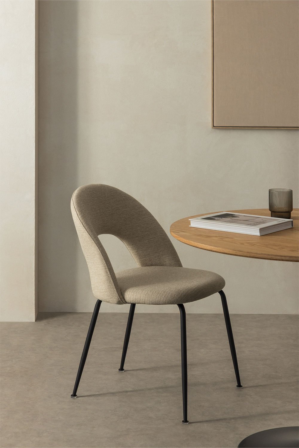 Pack of 4 Glorys upholstered dining chairs, gallery image 1