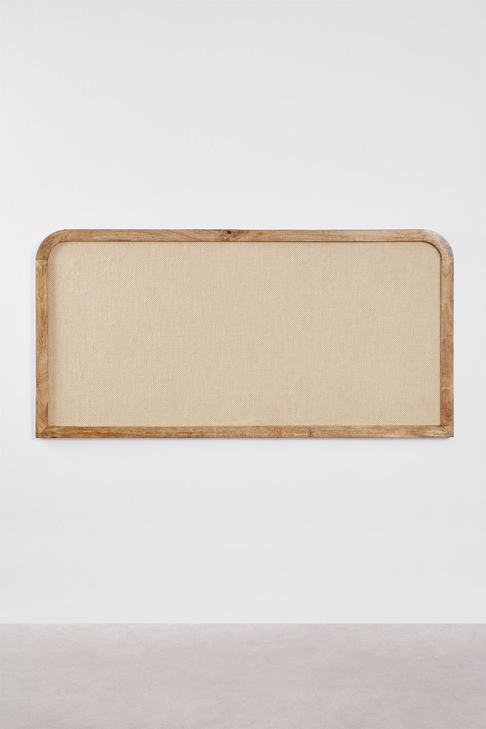 Abrams headboard in mango wood, MDF, and jute, gallery image 3