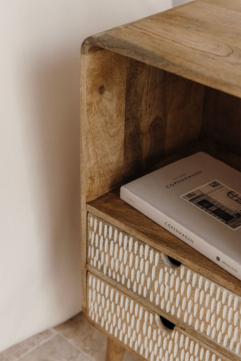 Yulara mango wood bedside table, gallery image 2