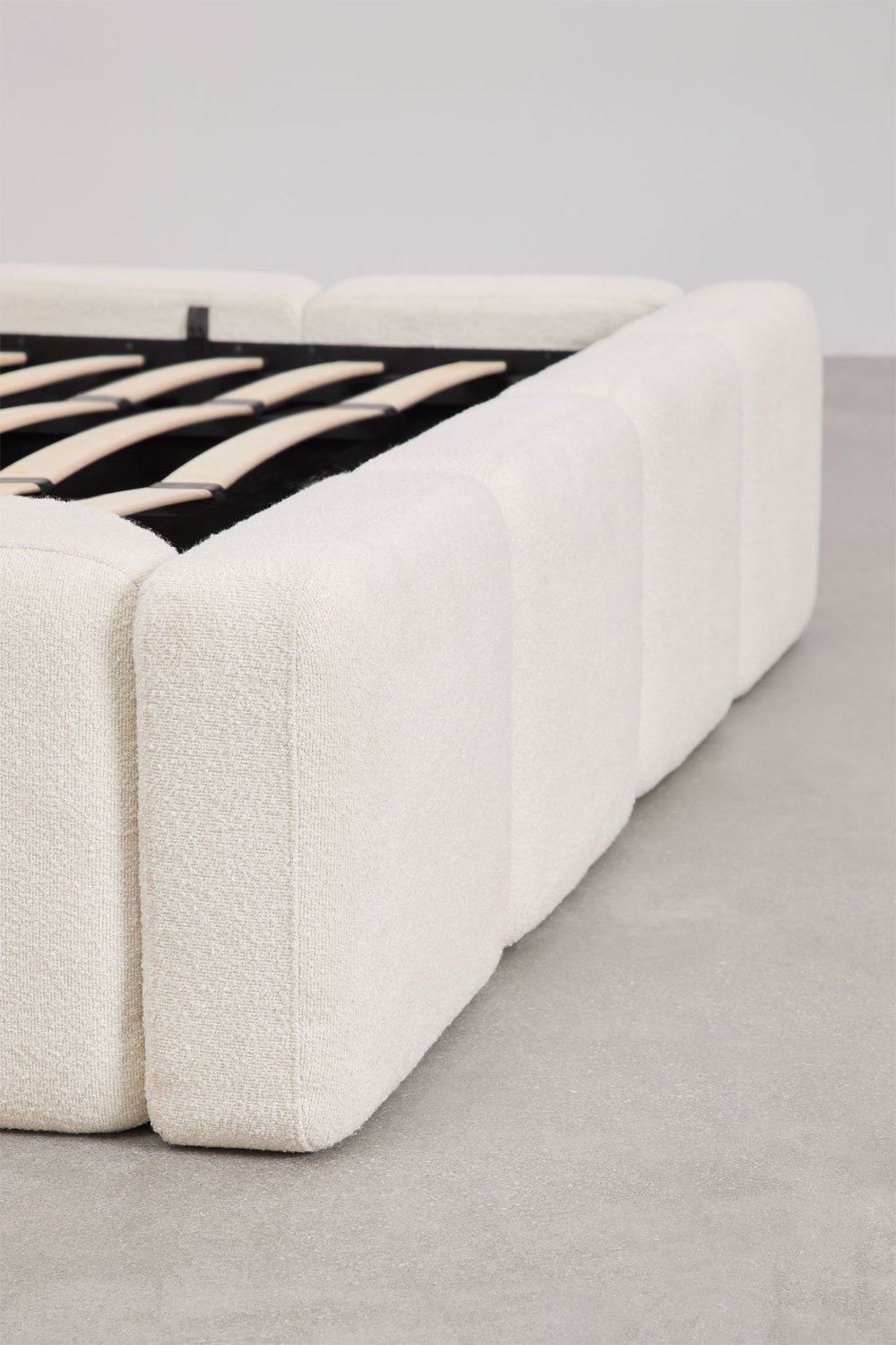 Upholstered bed with lift-up storage base Jolcem, gallery image 7