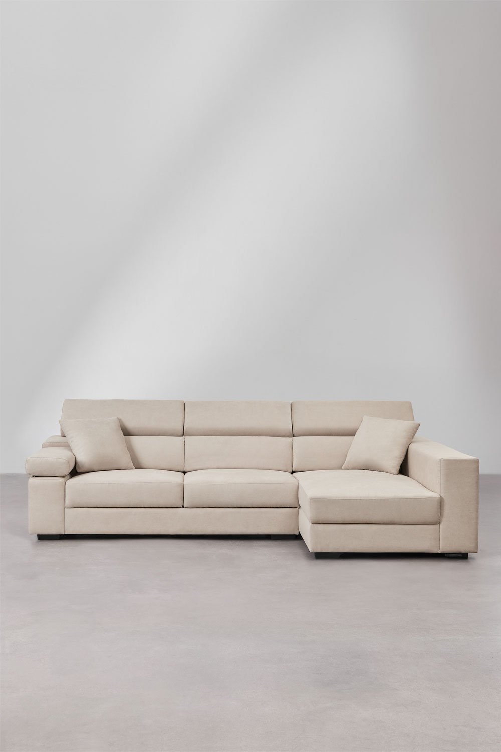 Right 3-seater chaise longue sofa with adjustable headrest and sliding seats Aramis , gallery image 7
