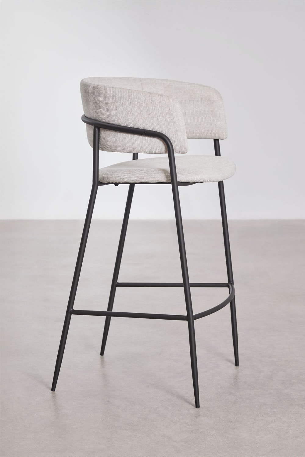 Pack of 4 upholstered Nalon bar stools, gallery image 3