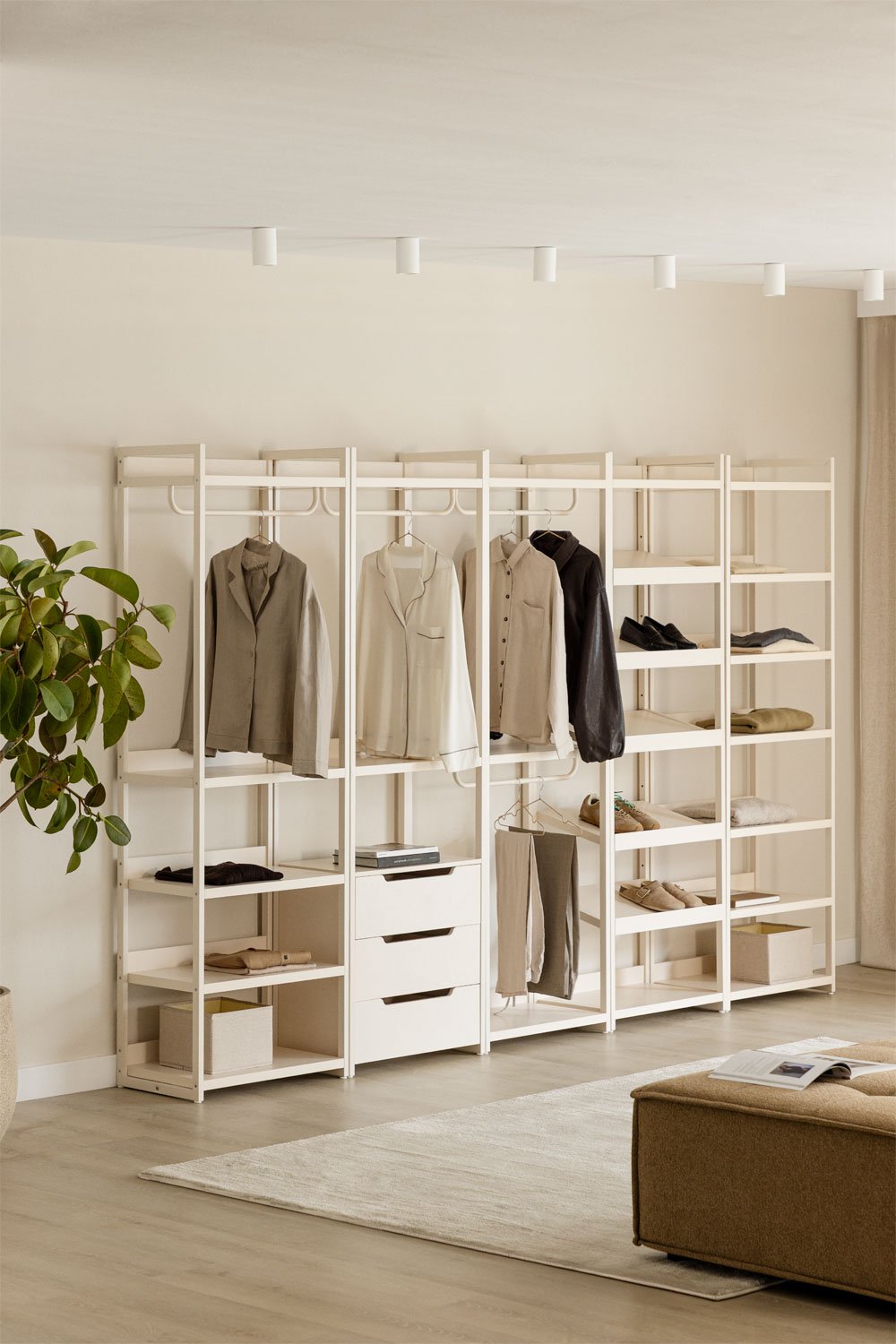 Velunis 5-piece open modular iron wardrobe, gallery image 1