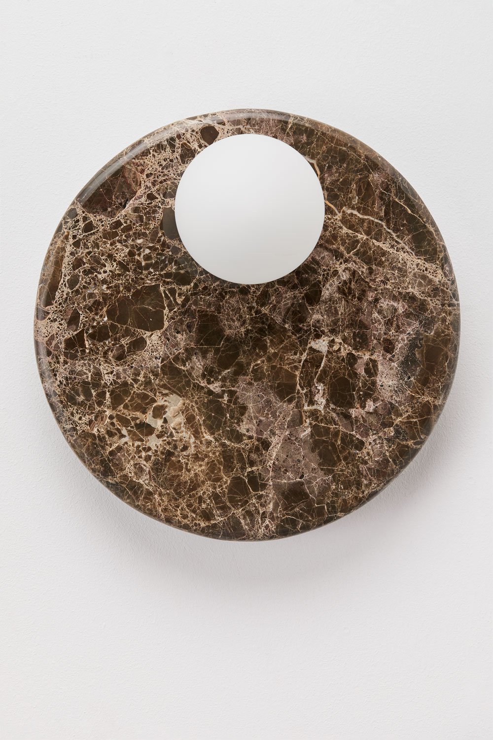 Conrad marble wall sconce with crystal ball, gallery image 4