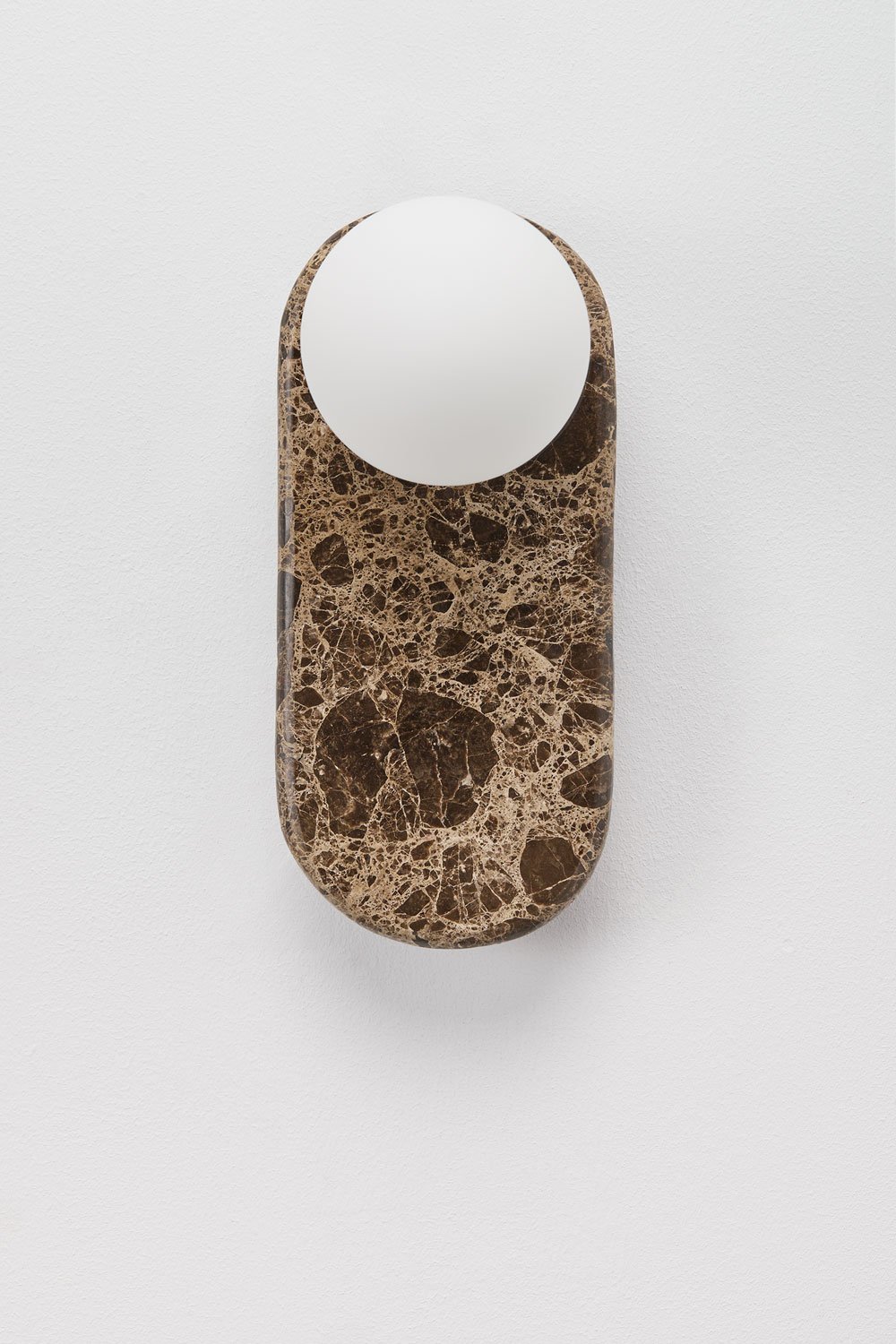 Hailey marble wall sconce with crystal ball, gallery image 5