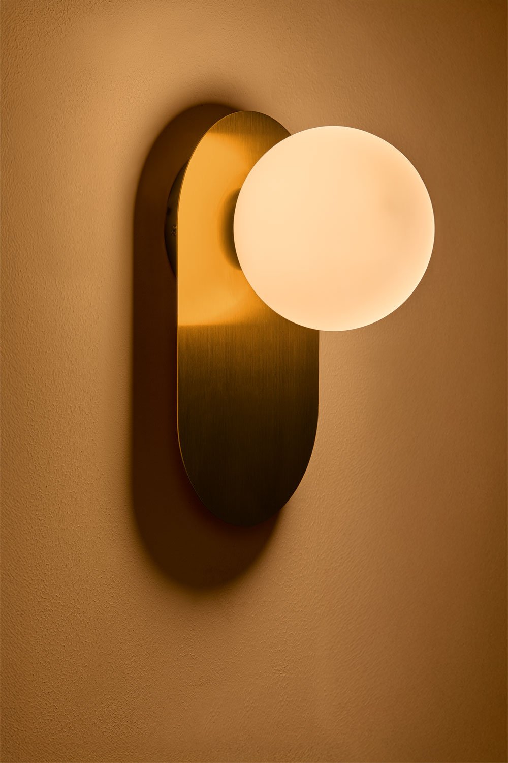 Nacariel stainless steel and glass wall light, gallery image 2