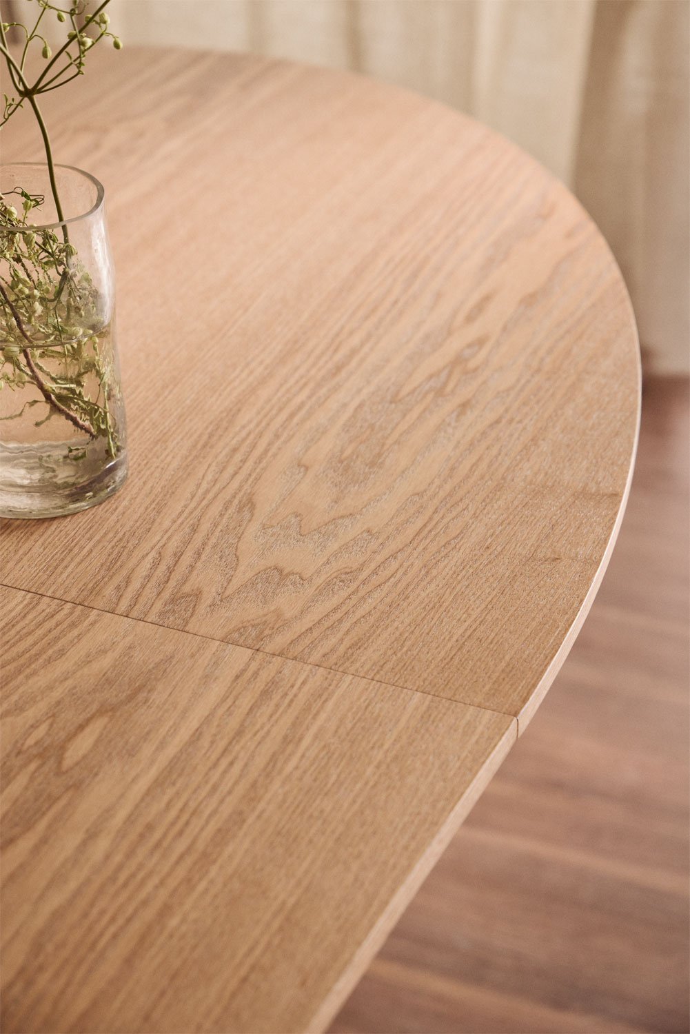 Oval extendable dining table 160-200x100 cm in MDF and veneer Gala, gallery image 3