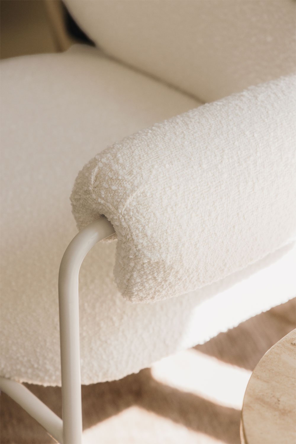 Hanko bouclé fabric armchair, gallery image 2