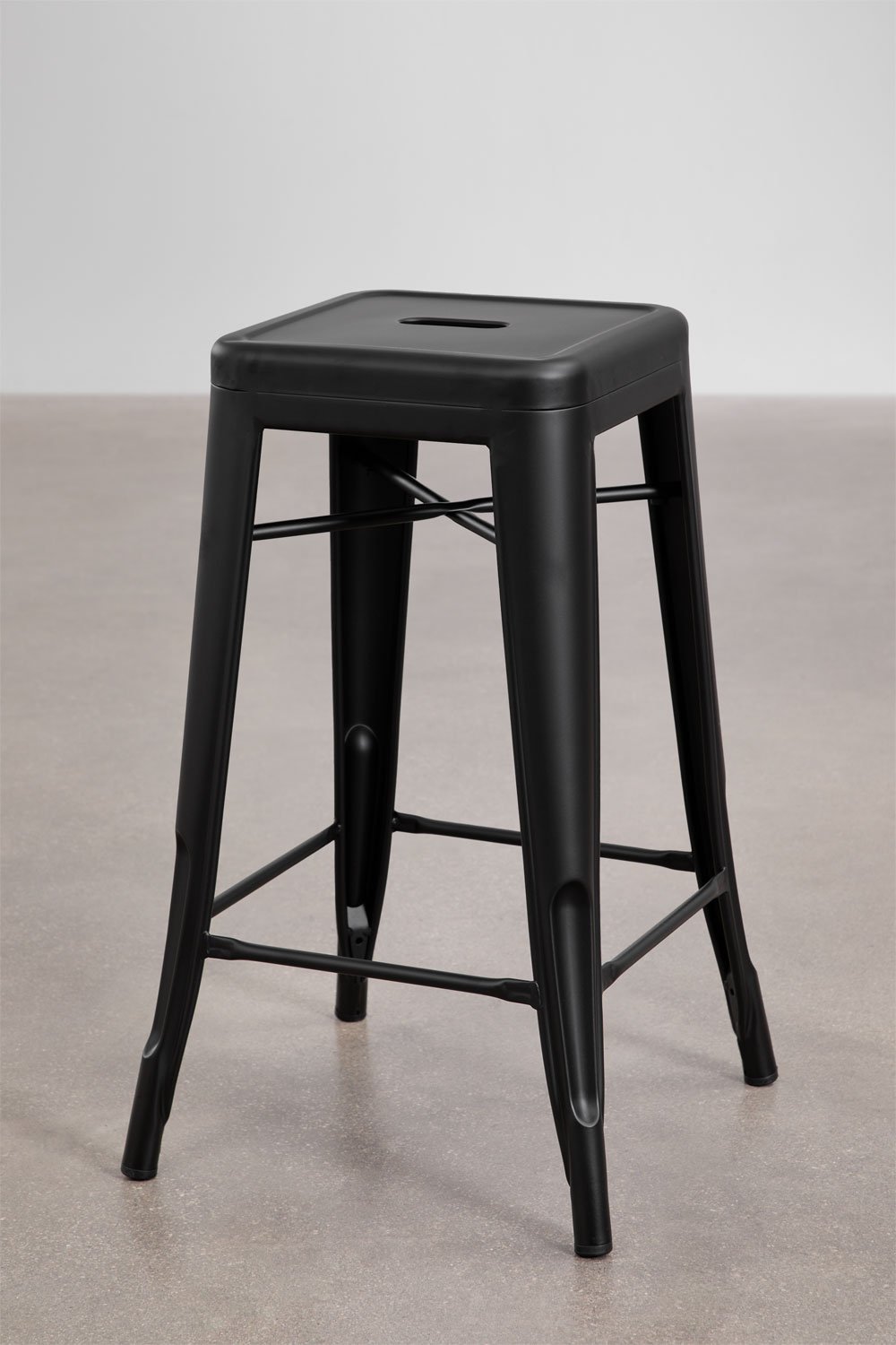 Pack of 2 stackable high stools in Lix steel, gallery image 2