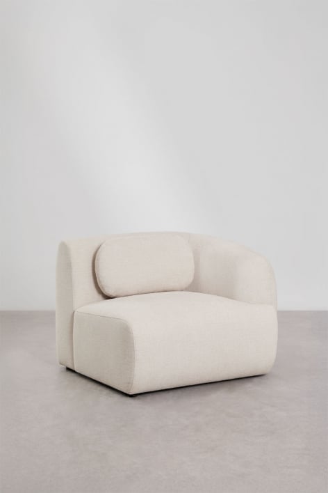 Right corner module for modular sofa in Coquette chenille