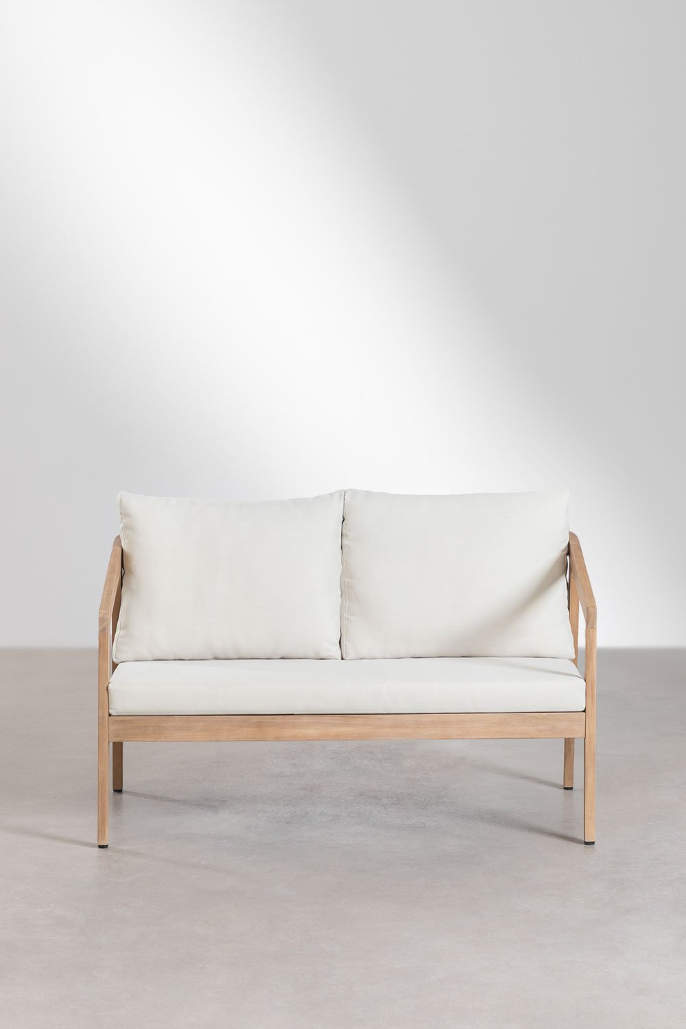 2-seater garden sofa in acacia wood Kaela, gallery image 4