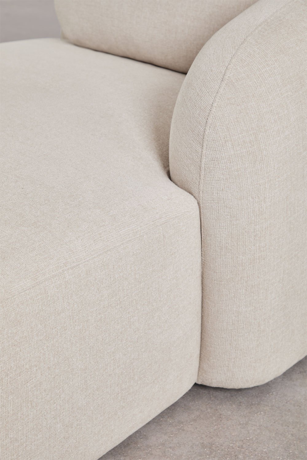 Right 2-piece modular chaise longue sofa in Coquette chenille, gallery image 9