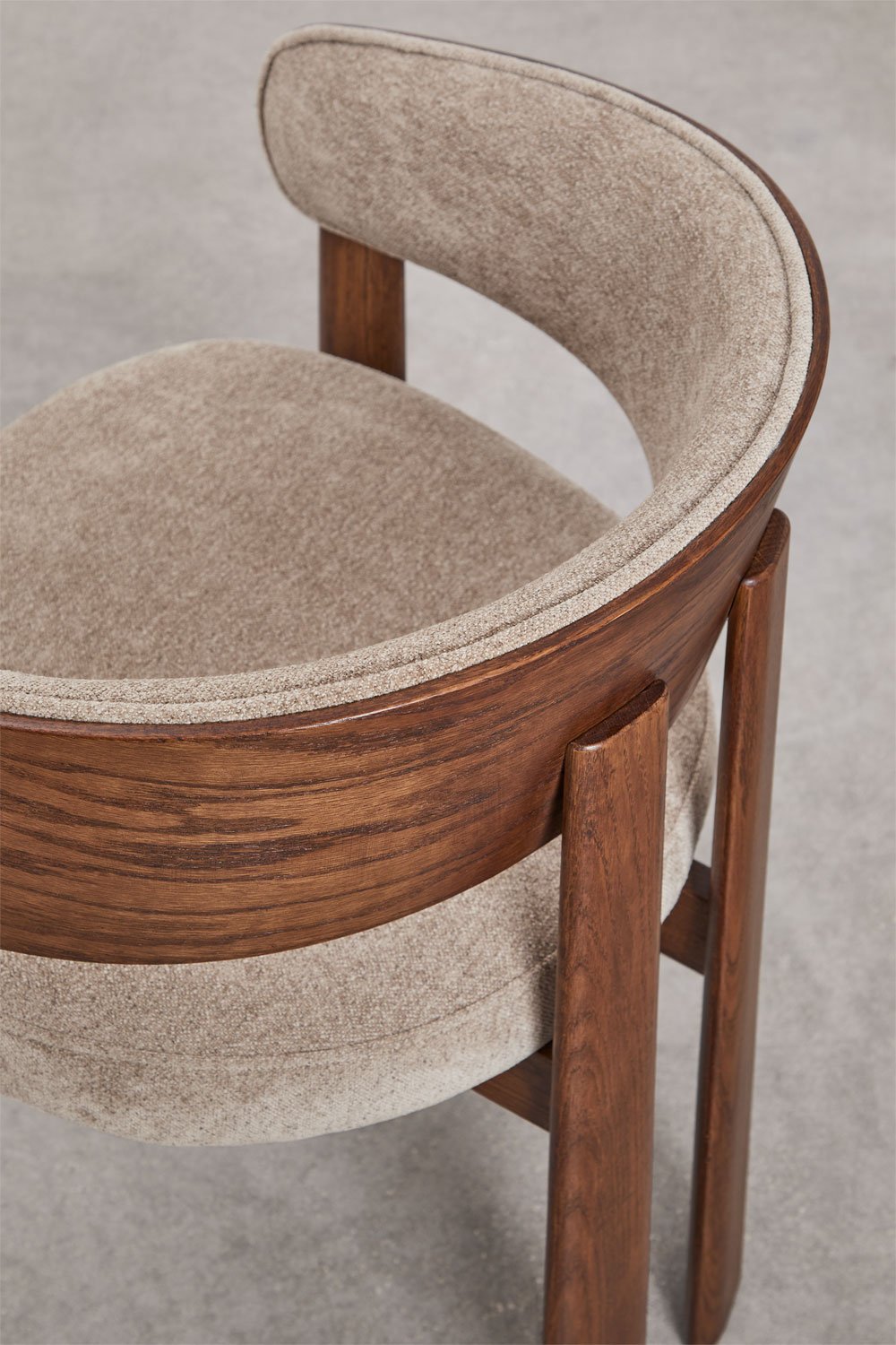 Olea upholstered oak wood dining chair, gallery image 7