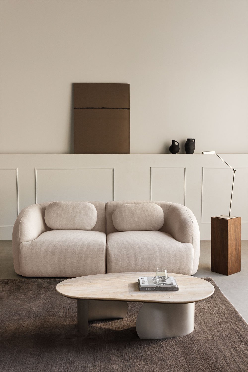 2-piece modular sofa in Coquette chenille, gallery image 1