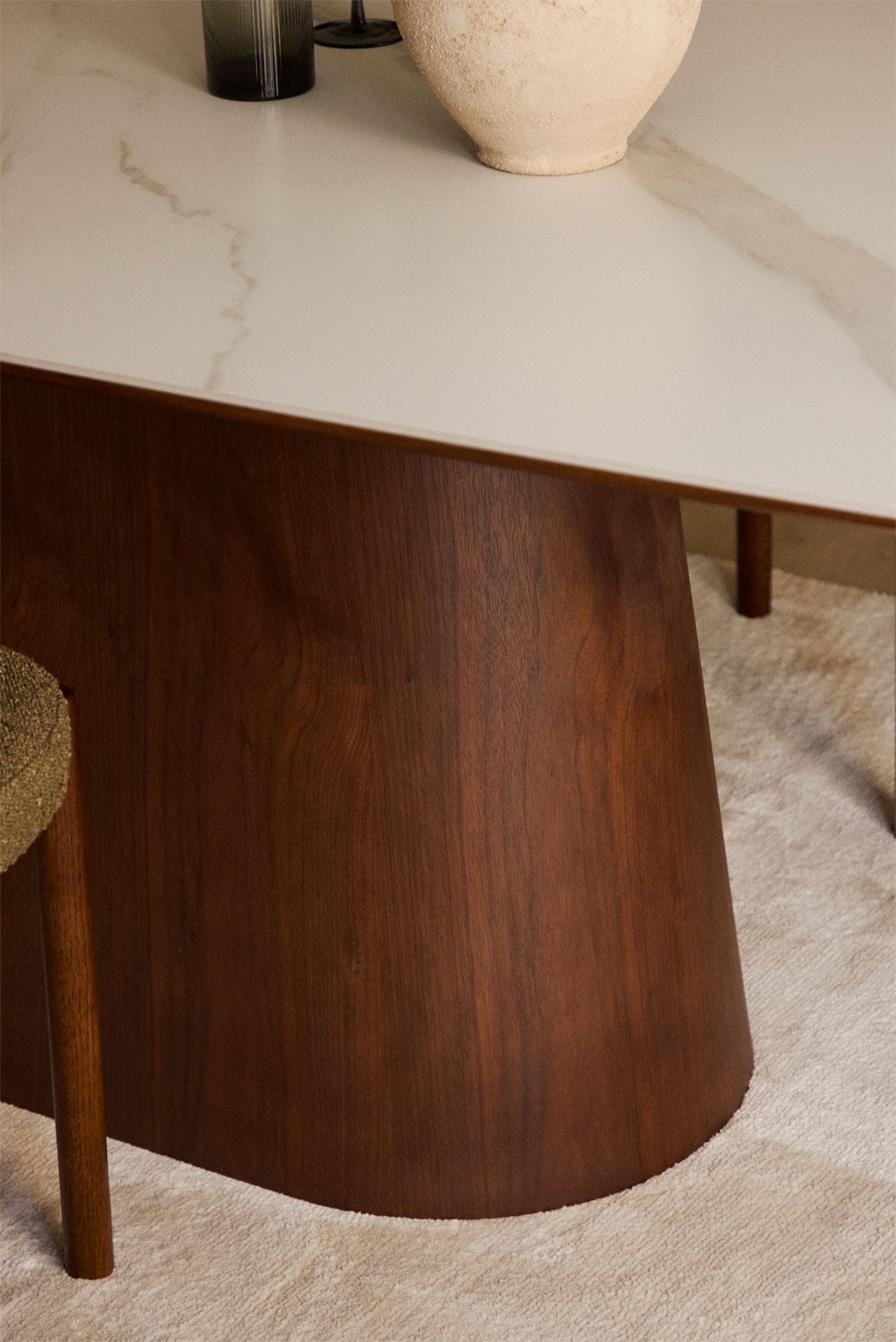 Rectangular dining table 200x100 cm in Aura wood, gallery image 2