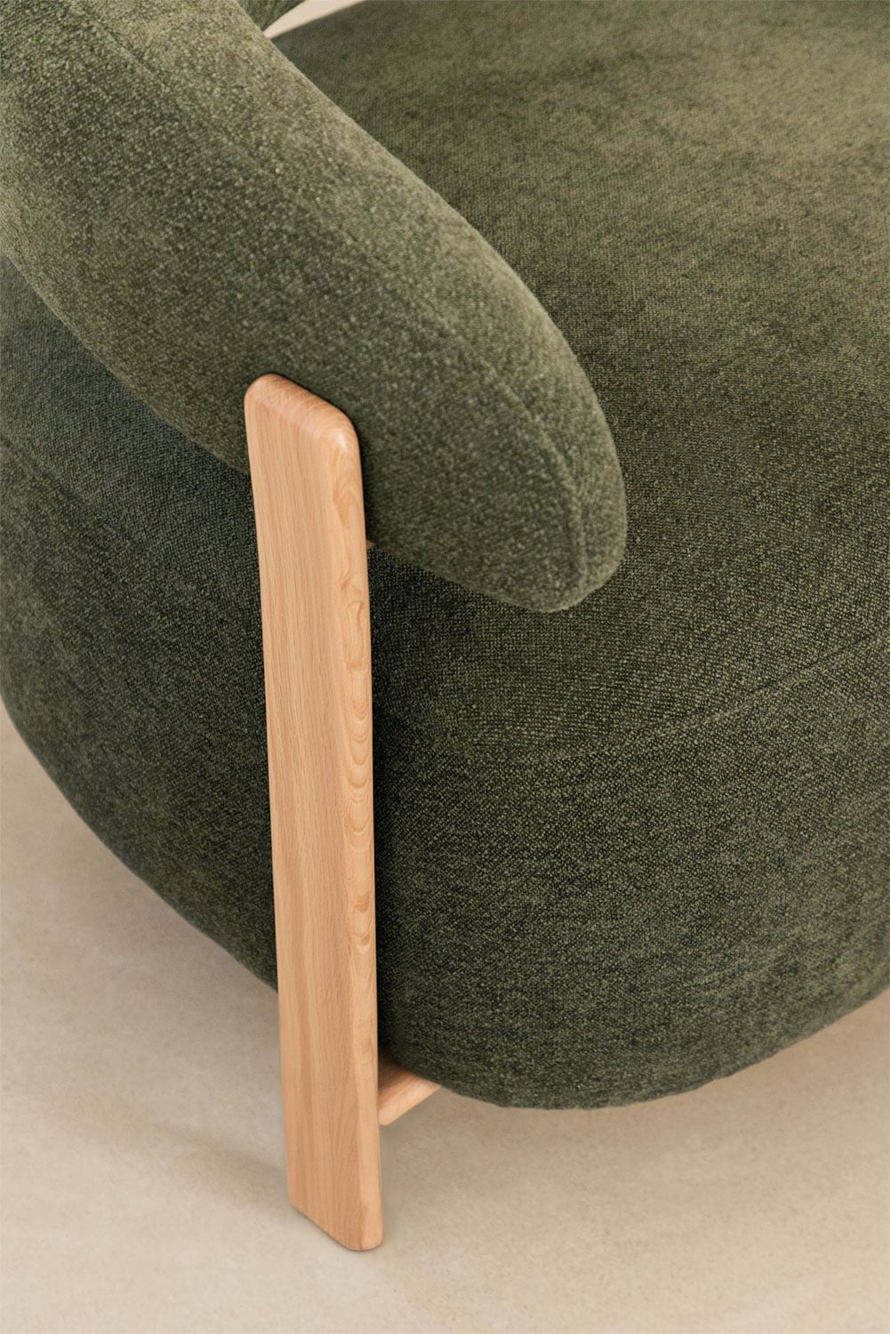 Pack of 2 armchairs in chenille fabric and iron Jolie, gallery image 2