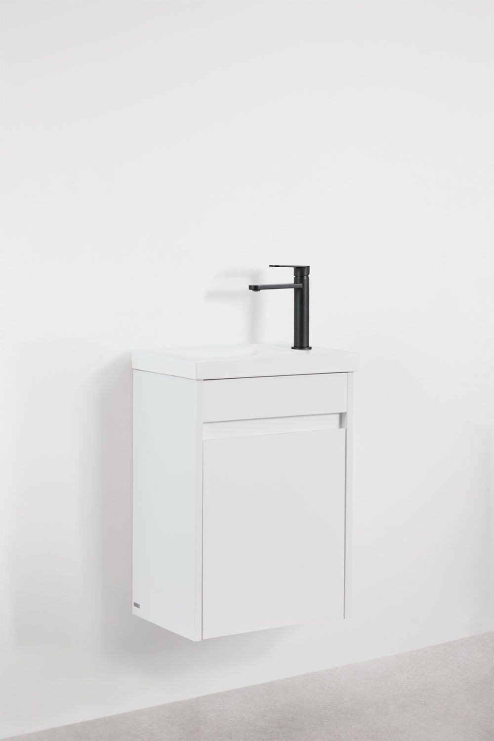 Narek suspended wooden bathroom furniture set with integrated sink, gallery image 3