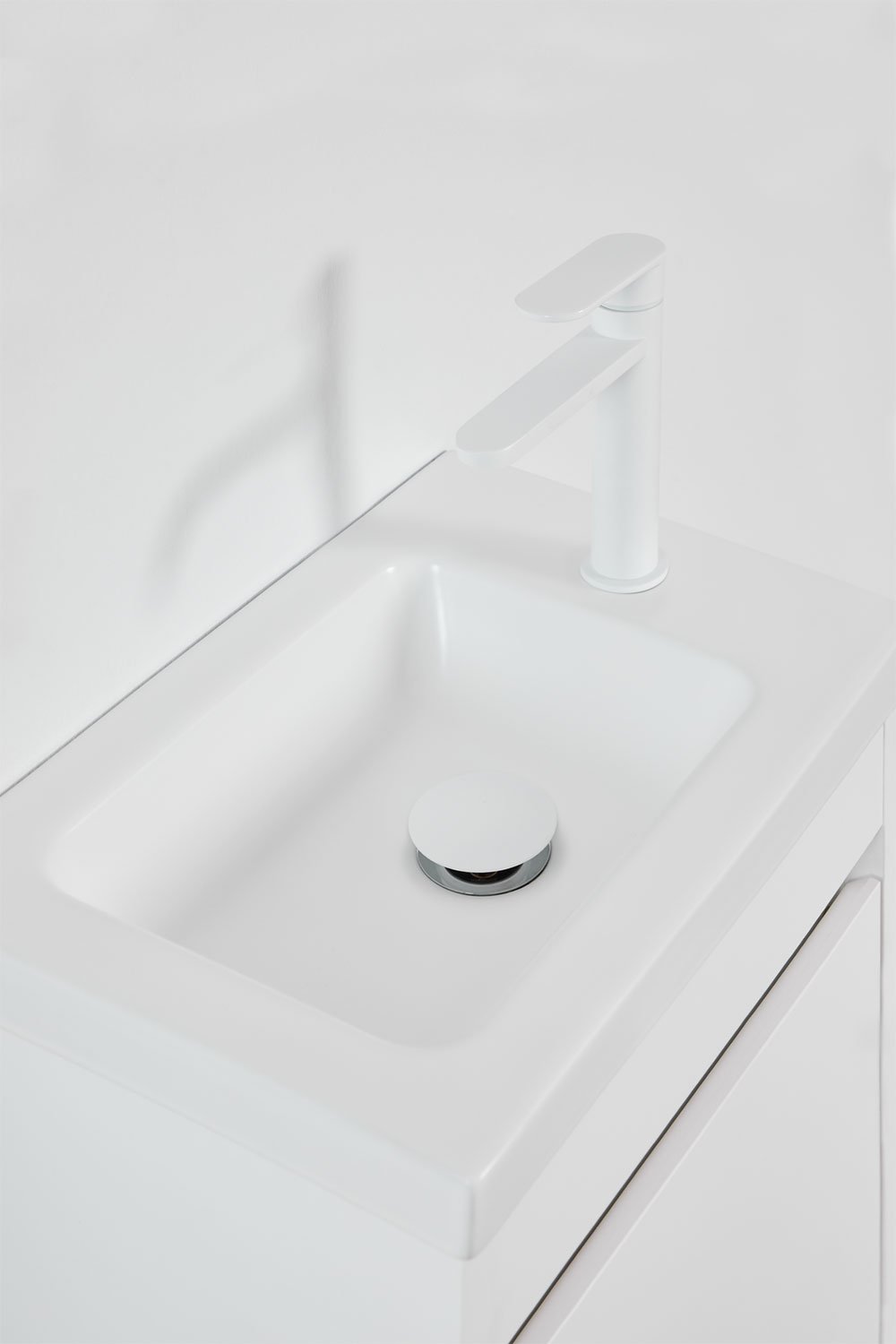 Narek suspended wooden bathroom furniture set with integrated sink, gallery image 4