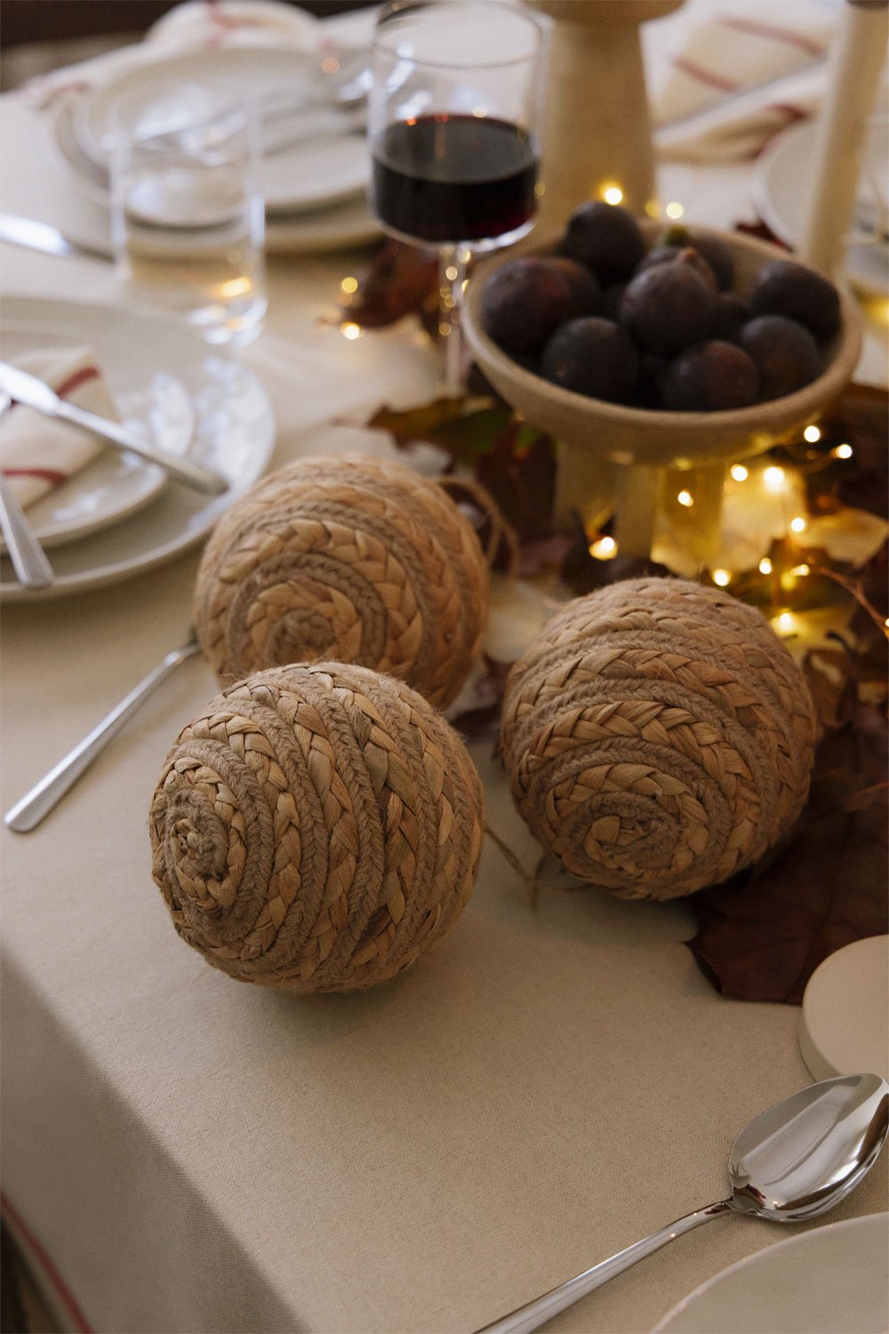 Set of 3 Lixue braided rope Christmas ornaments, gallery image 1