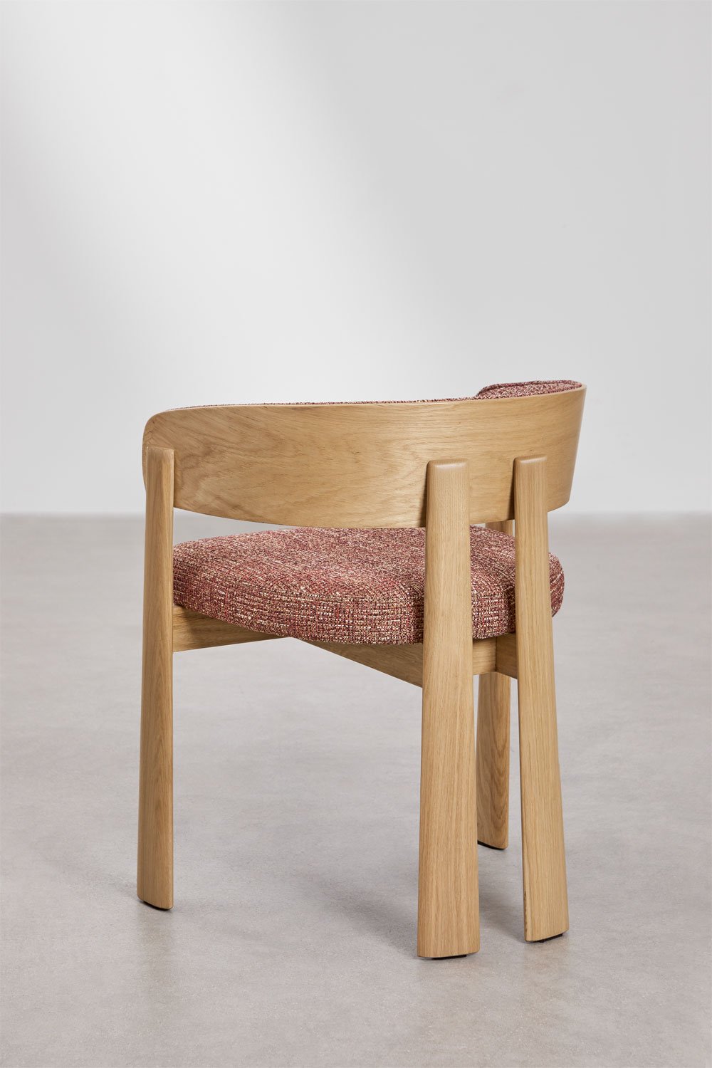 Olea upholstered oak wood dining chair, gallery image 6