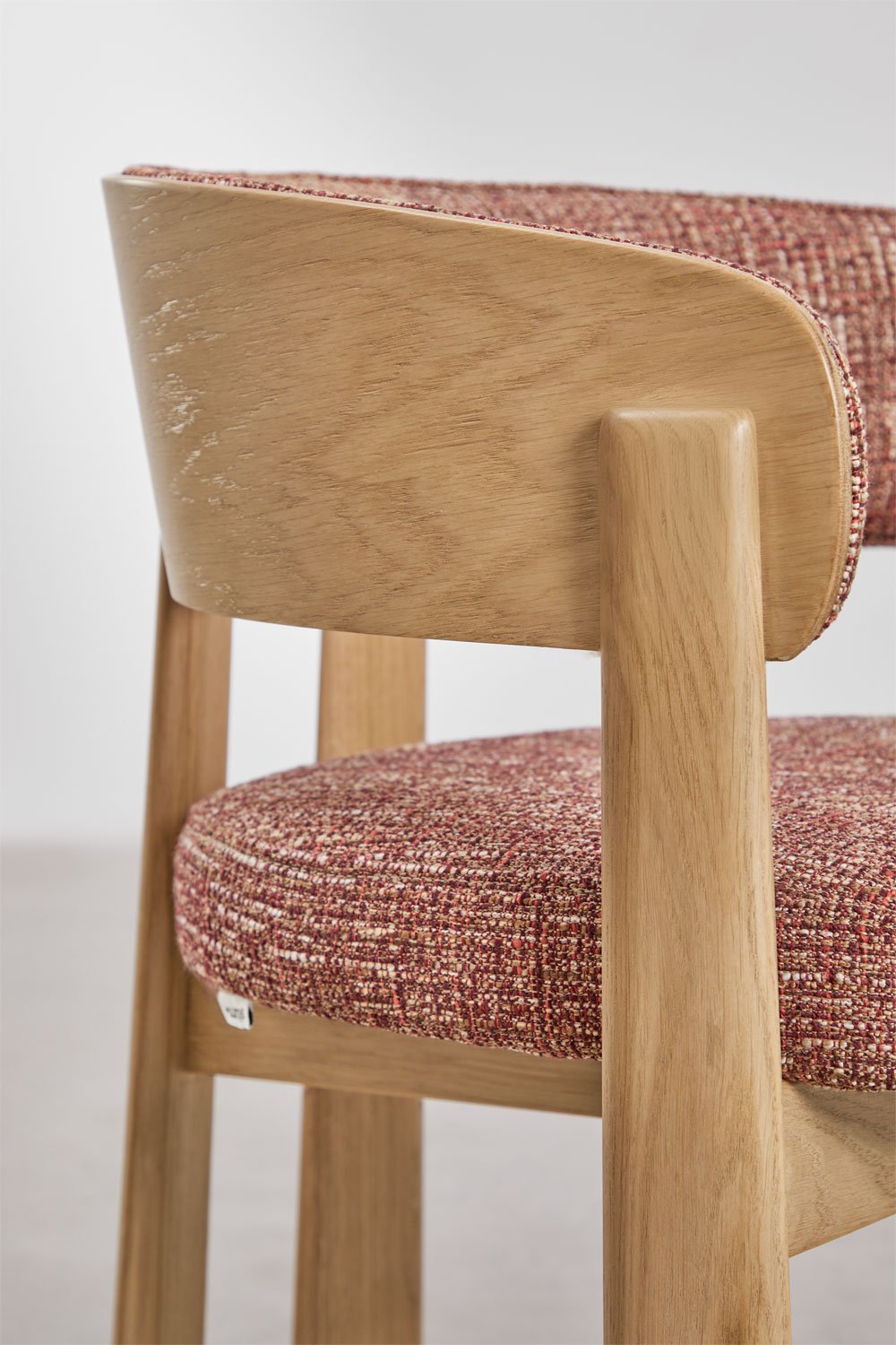 Olea upholstered oak wood dining chair, gallery image 7
