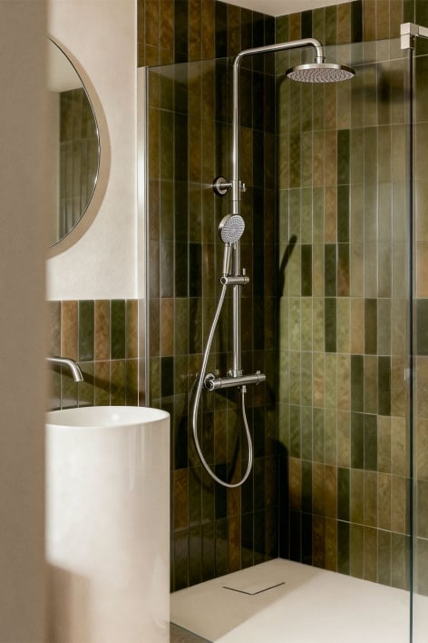 Thermostatic brass shower column Orveta
