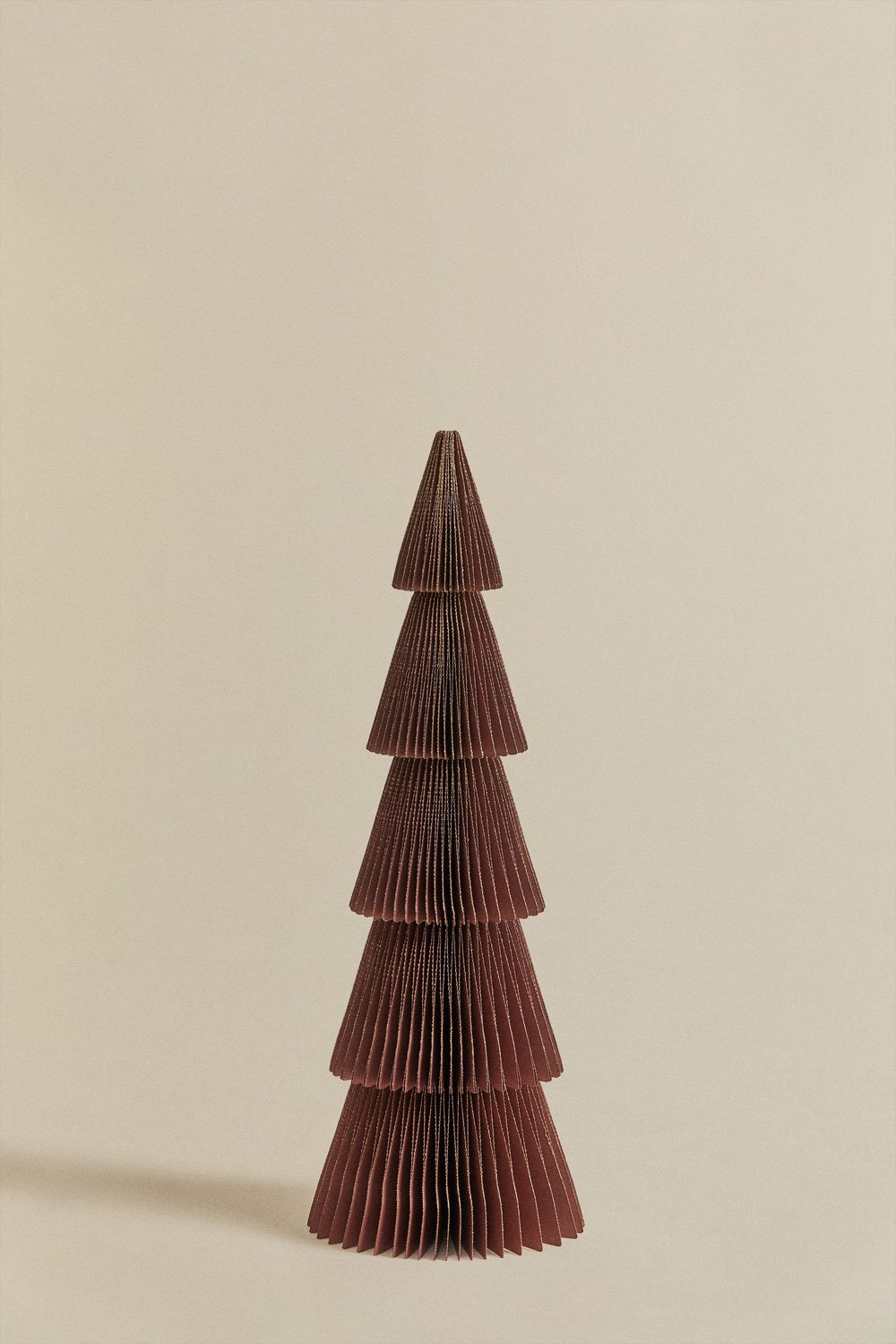 Pack of 3 cedar red paper Christmas trees 29.5 cm with glitter Jesper, gallery image 3