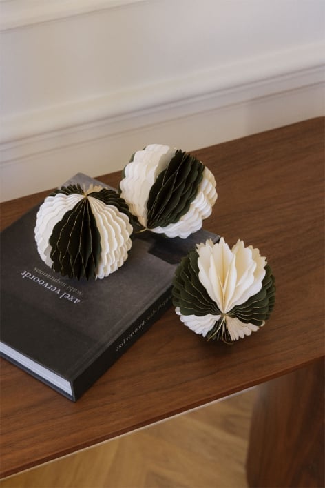 Pack of 3 Briluma paper Christmas ornaments