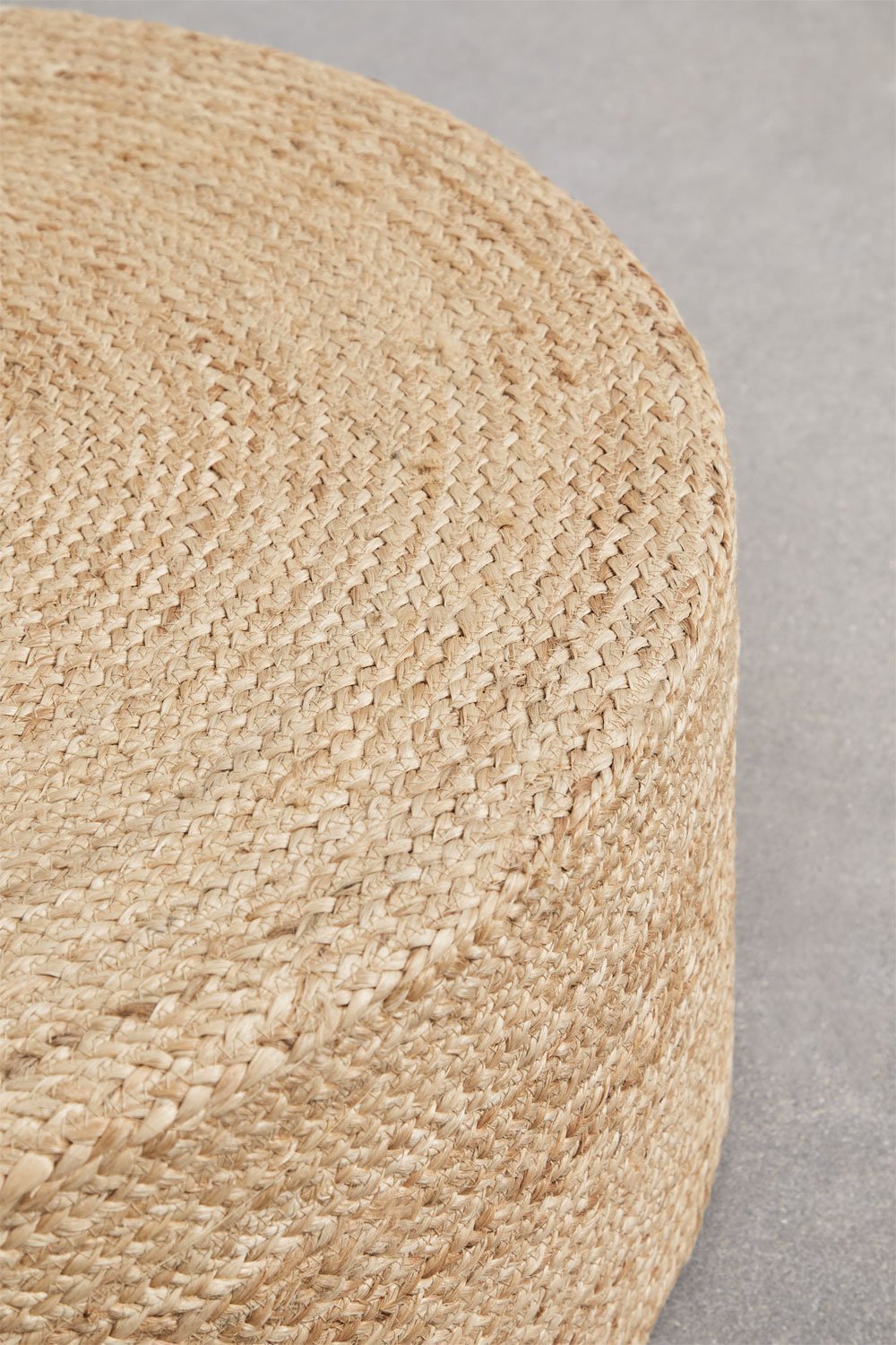Elinne round pouf in natural jute, gallery image 2
