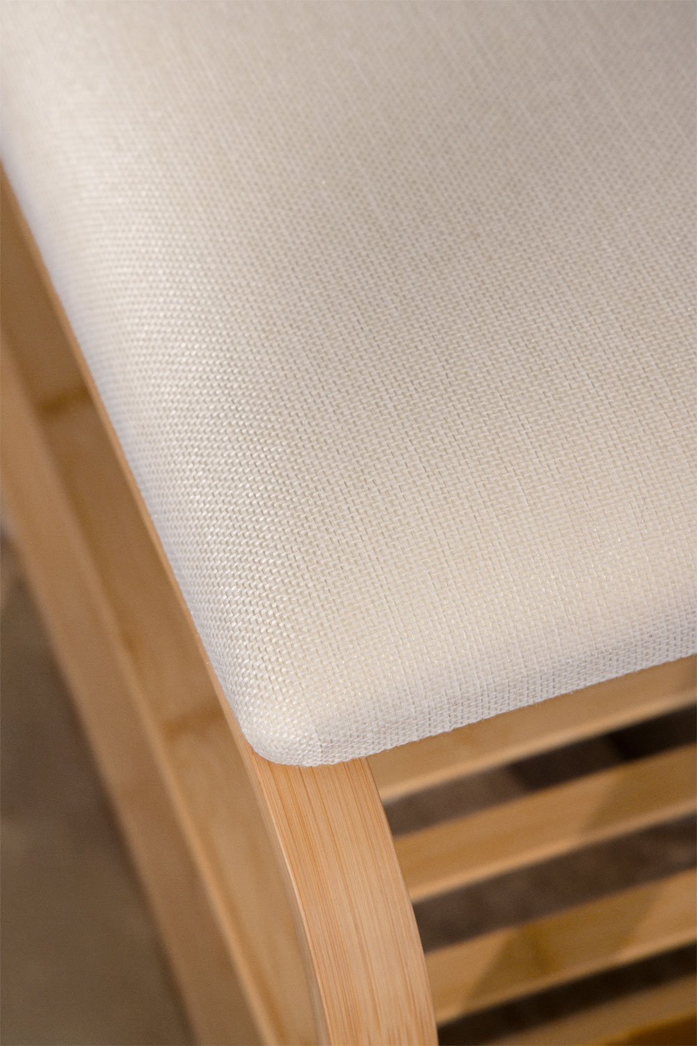 Kaupo bamboo wood shoe bench, gallery image 2