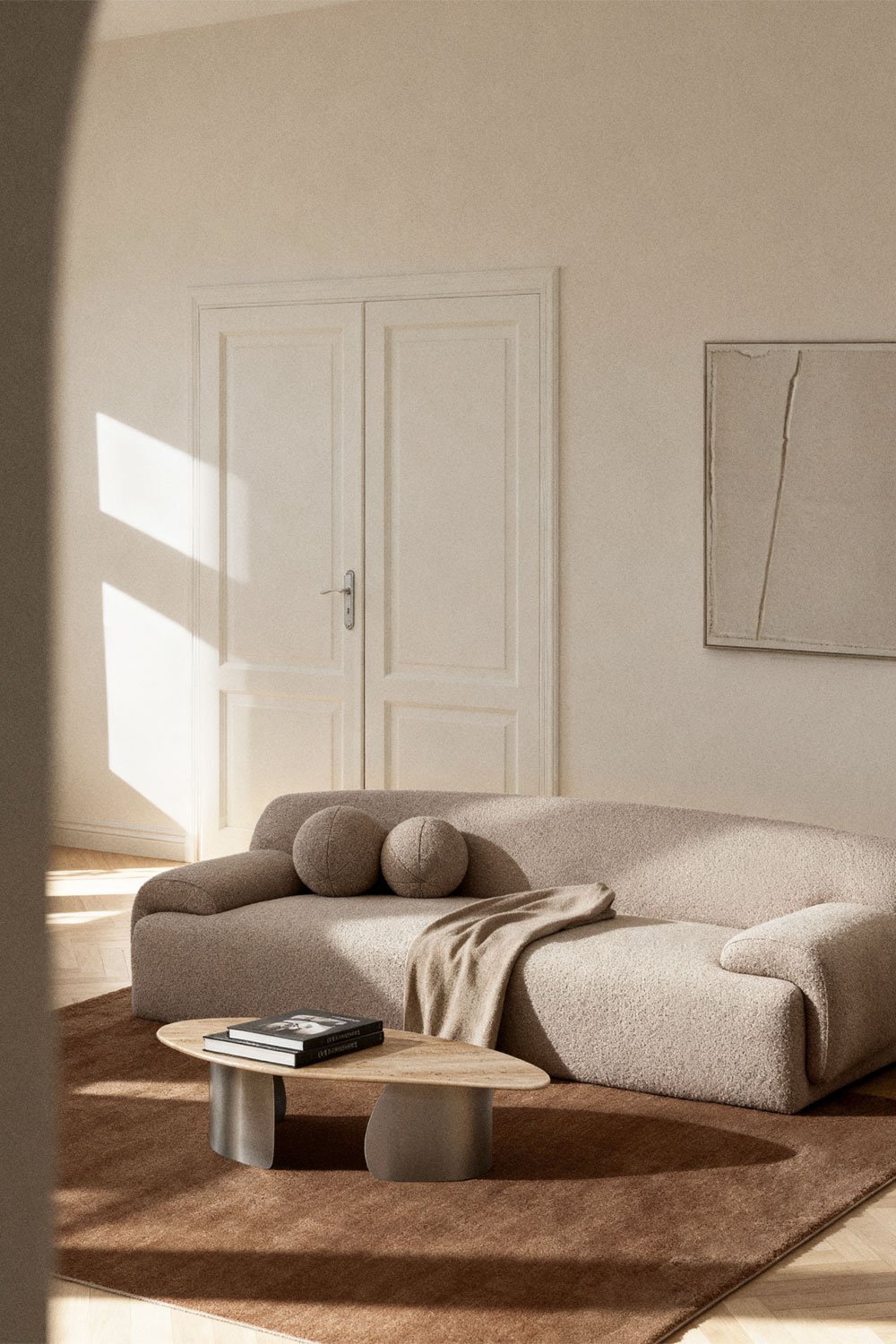 3-seater Shirina upholstered sofa, gallery image 1