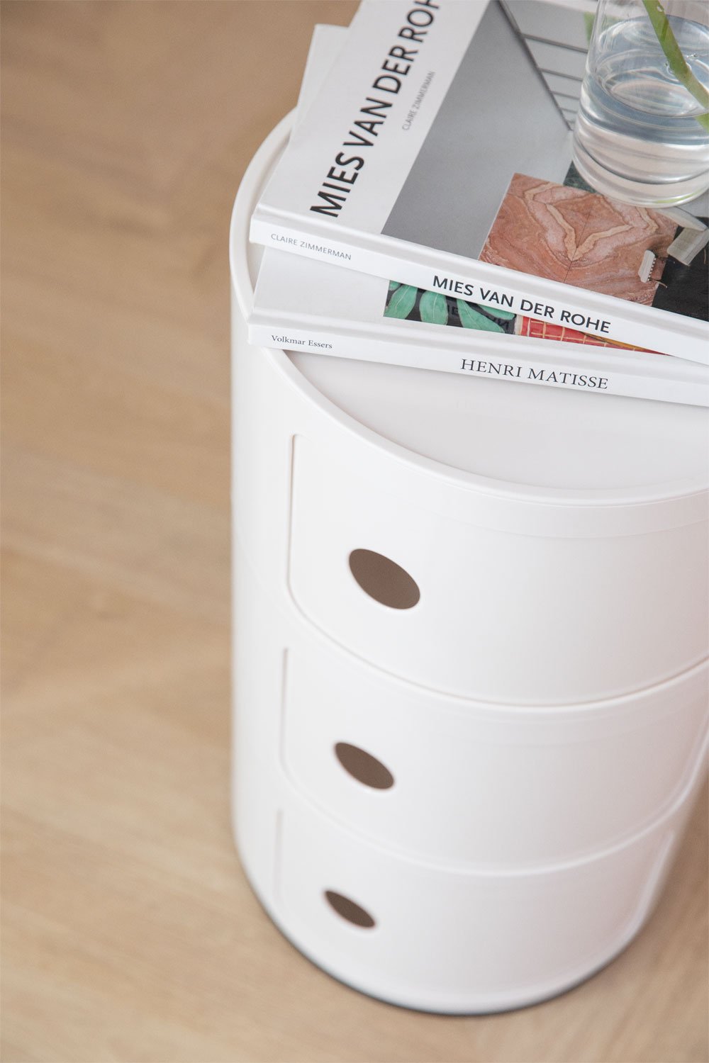 Babel round side table with shelves, gallery image 2